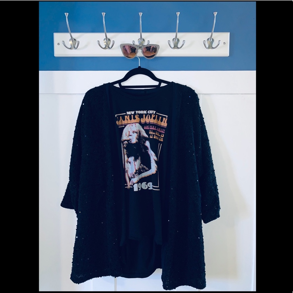 Black sweater with sequins